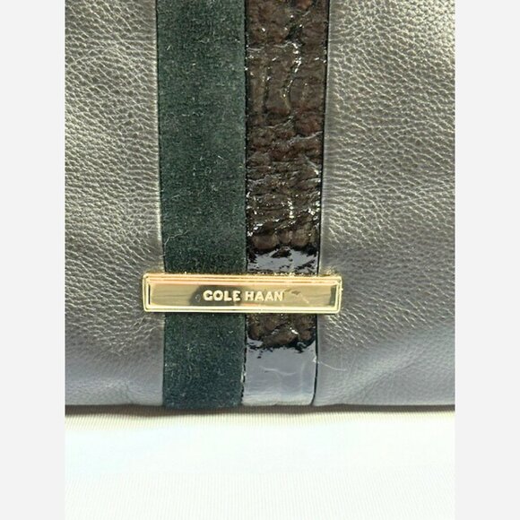Cole Haan Structured Black Satchel with Patent Accents – Like New - Picture 5 of 5
